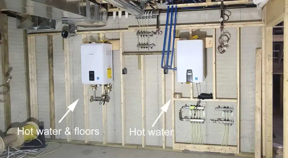 Harold Wilkes from Mechanical Extremes with a Navien water heater installation in Michigan