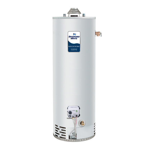 Bradford White residential gas atmospheric vent water heater available through Mechanical Extremes
