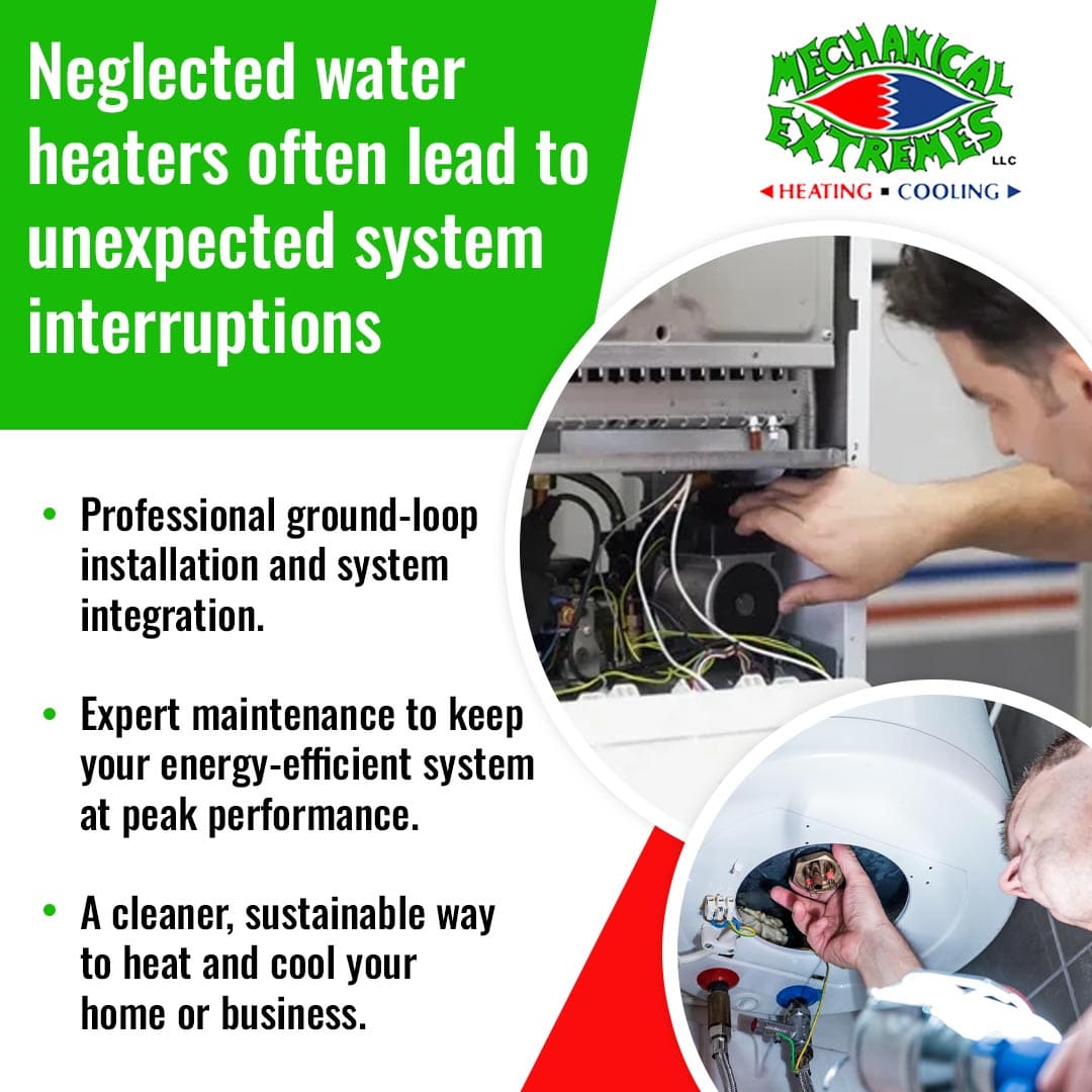 Professional technician performing maintenance on a water heater to prevent unexpected system interruptions.
